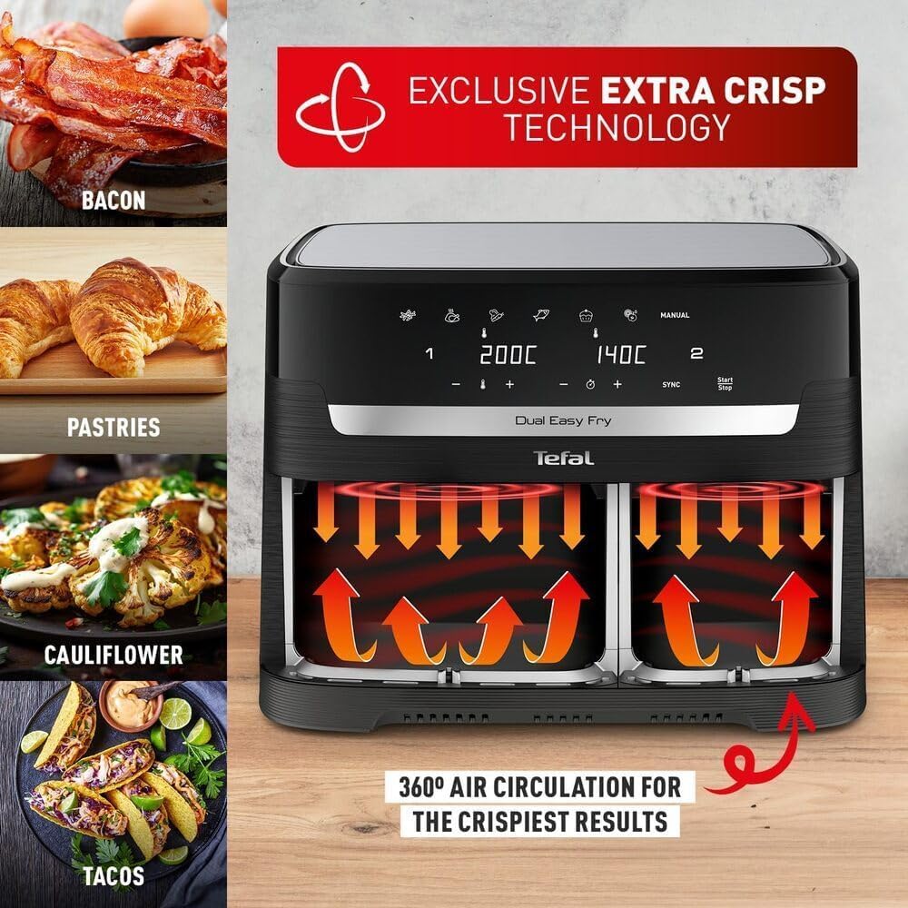 Tefal Dual Easy Fry Air Fryer 8.3L 2700W